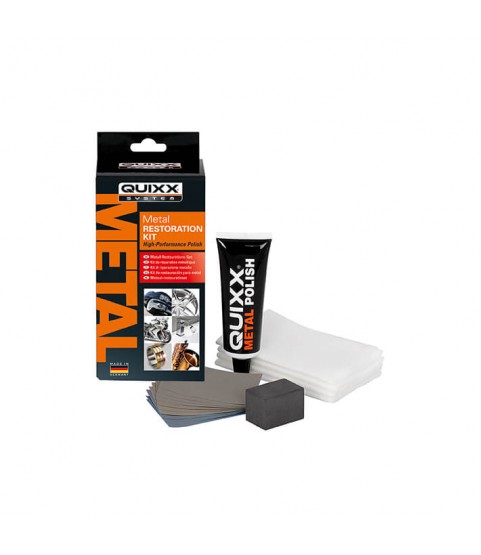 QUIXX Wheel Rim Repair Kit BLACK Liquid Aluminium Filler + Paint Sandpapers, Metal Restoration Kit, ref. 10287 (BLACK)