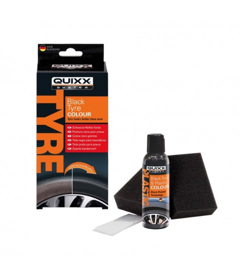 QUIXX Black Tyre Colour, Tire Restorer Deep Black 2-Step Kit, ref. 10192