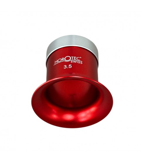 Horotec MSA 00.031-3.5 Eyeglass Loupe in Aluminium Anodised Red with Screwed Ring x2.8