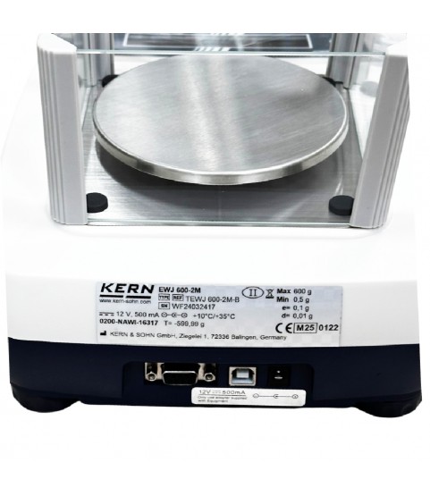 Kern EWJ 600-2M Precision Laboratory Balance – 600g Capacity, 0.01g Readability