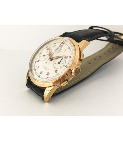 Vintage Fidelius Chronographe Suisse Men's Watch Oversized 38 mm