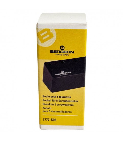 Bergeon 7777-S05 Screwdriver Stand POM-C Plastic for 5 Screwdrivers