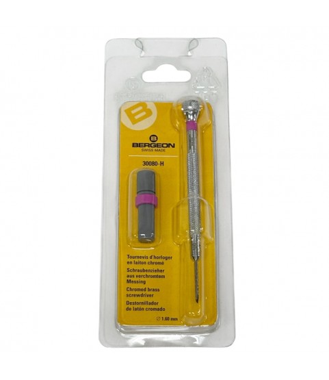 Bergeon 30080-H Watchmaker Screwdrivers with Spare Blades 1.60mm
