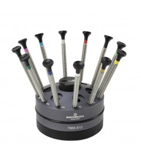 Bergeon 7965-S12 Special Profile Screwdriver Set of 12 with Rotating Stand Bergeon 7965-S12 Special Profile Screwdriver Set of 12 with Rotating Stand
