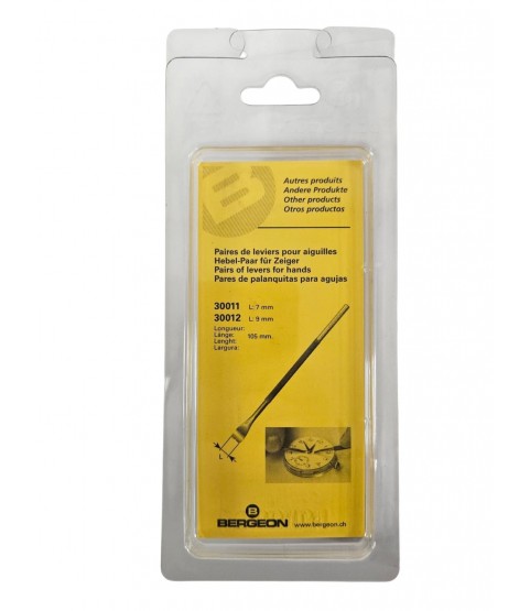Bergeon 30019 Pair of Fine Levers for Hands in Hardened Steel, Length 110 mm, Width 2.5 mm