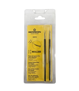 Bergeon 30019 Pair of Fine Levers for Hands in Hardened Steel, Length 110 mm, Width 2.5 mm Bergeon 30019 Pair of Fine Levers for Hands in Hardened Steel, Length 110 mm, Width 2.5 mm