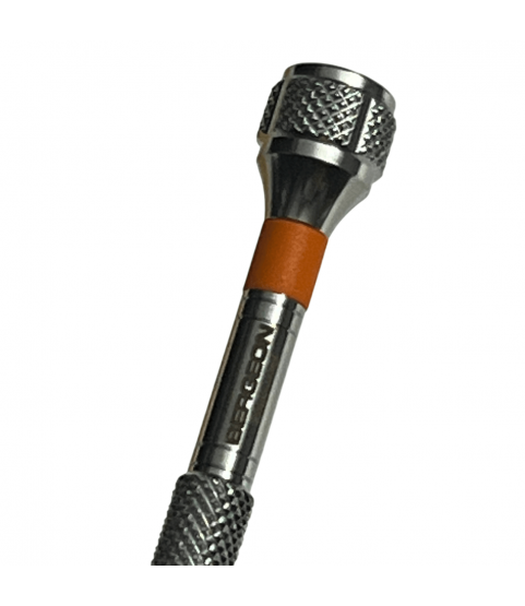 Bergeon 30080-01 Watchmaker Screwdriver 0.50mm Chromium-Plated Swiss Precision Tool (Orange)