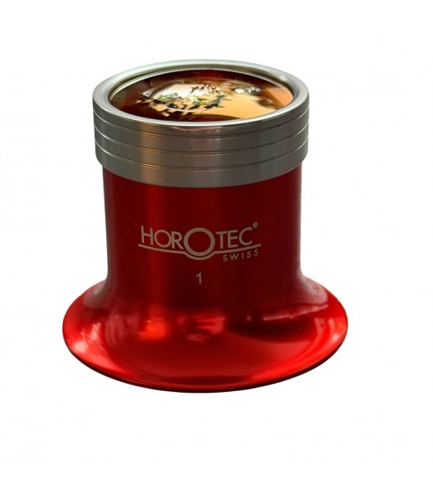 Horotec Red Anodized Loupe 10.0x MSA00.033-1 Watchmaker Eyeglass 25mm Lens Horotec Red Anodized Loupe 10.0x MSA00.033-1 Watchmaker Eyeglass 25mm Lens