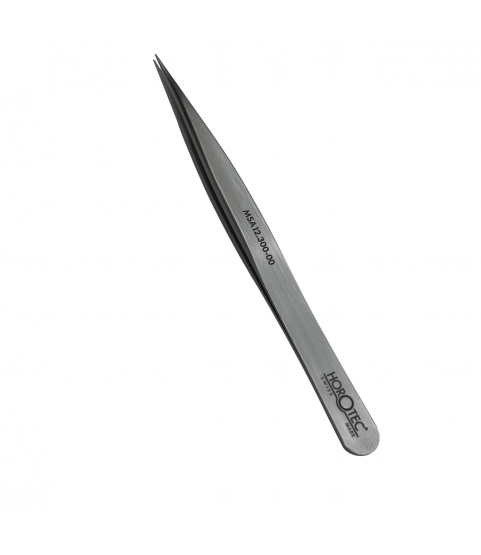 Horotec MSA12.300-00 Thick Tweezers Flat Tips Geneva Shape 120mm Carbon Steel