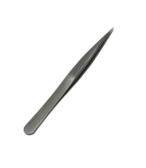 Horotec MSA12.300-00 Thick Tweezers Flat Tips Geneva Shape 120mm Carbon Steel