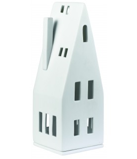 Illuminated House with Sharp Roof