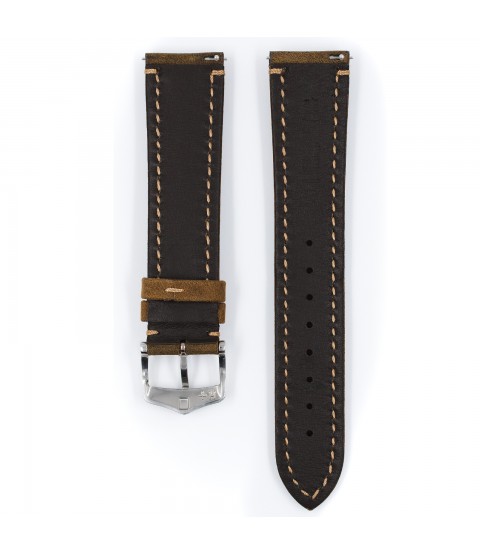 Hirsch Heritage L Brown Leather Watch Strap 22mm 05033070-2-22