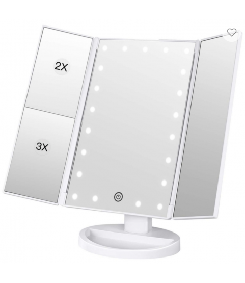 Bestope Cosmetic Makeup Mirror with LED Lights - White Bestope Cosmetic Makeup Mirror with LED Lights - White