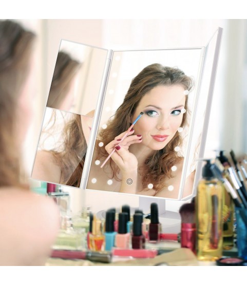 Bestope Cosmetic Makeup Mirror with LED Lights - White