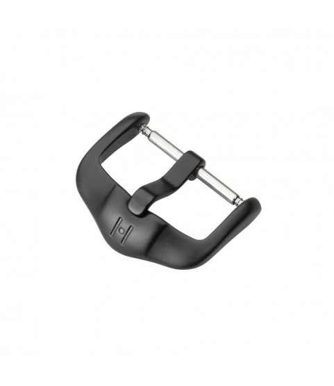 Hirsch Active black mat stainless steel buckle for watch strap 18 mm, Black Buckle, ref. BC1032-5-18