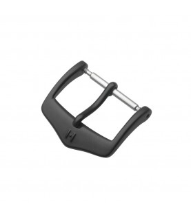 Hirsch Classic black mat stainless steel buckle for watch strap 18 mm, ref. BC1002-5-18