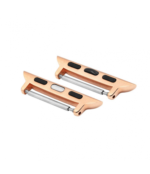 Hirsch Apple Watch strap rose gold adapter AD1000-7-40, Attachment width in 22 mm