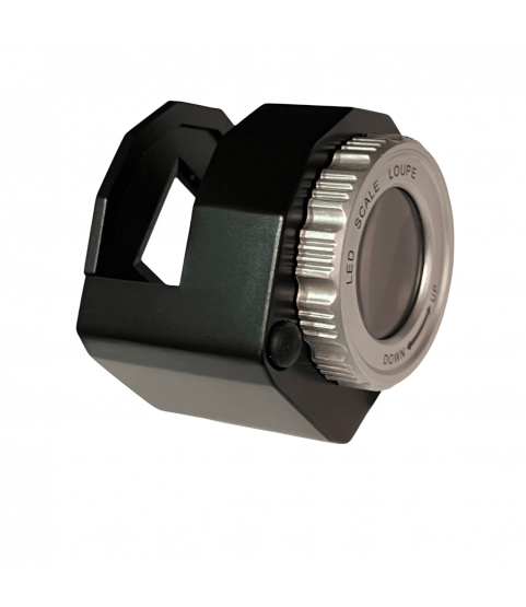 30x Magnifying Glass Loupe, Watchmaker Scale Magnifier, LED & UV Light, Double Lens, TH-9006A