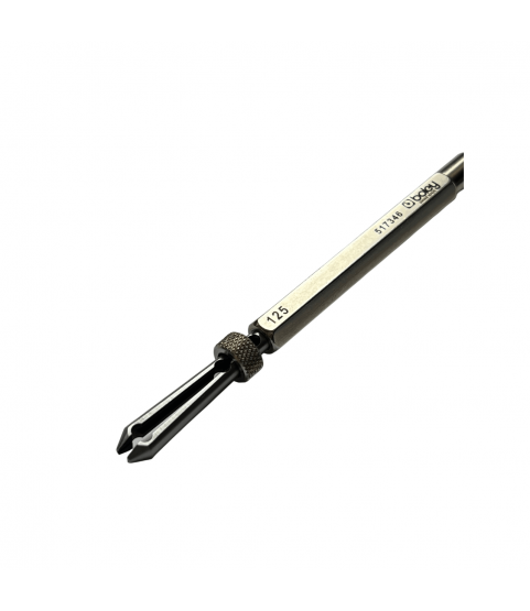 Boley Barrel Arbor Holder, Slide Locking Jaws, Watchmaker Tool, Opening: 1.25 mm, Length: 120 mm