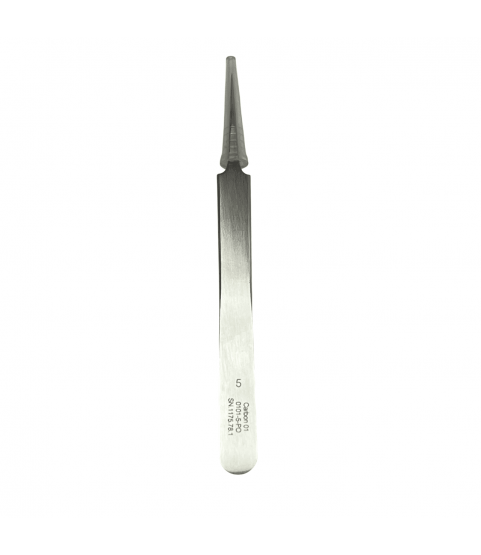 Dumont Tweezers, Carbon Steel, Form 5, Very Fine Points, 110 mm Dumont Tweezers, Carbon Steel, Form 5, Very Fine Points, 110 mm