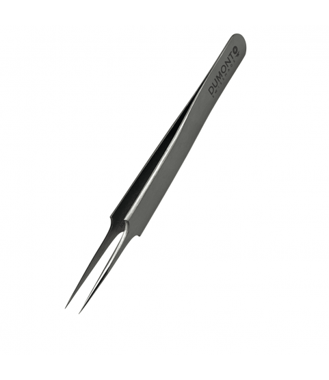 Dumont Tweezers, Carbon Steel, Form 5, Very Fine Points, 110 mm Dumont Tweezers, Carbon Steel, Form 5, Very Fine Points, 110 mm