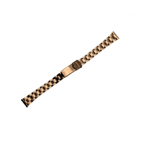 Bonflair Pink Stainless Steel Watch Strap 14mm with Rose Gold Clasp