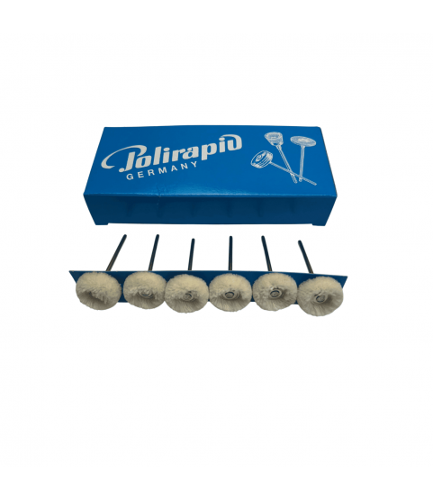Polirapid Round Cotton Polishing Brushes, 21 mm, 6 Pack Polirapid Round Cotton Polishing Brushes, 21 mm, 6 Pack