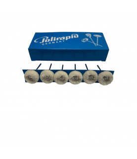 Polirapid Round Cotton Polishing Brushes, 21 mm, 6 Pack Polirapid Round Cotton Polishing Brushes, 21 mm, 6 Pack