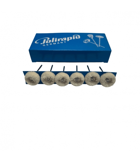 Polirapid Round Cotton Polishing Brushes, 21 mm, 6 Pack Polirapid Round Cotton Polishing Brushes, 21 mm, 6 Pack