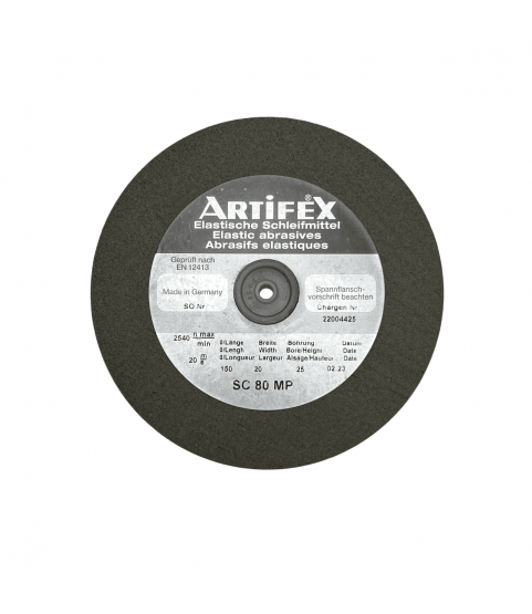 Artifex SC 80 MP Elastic Abrasive Grinding Wheel, Coarse, 150 x 20 x 25 mm Artifex SC 80 MP Elastic Abrasive Grinding Wheel, Coarse, 150 x 20 x 25 mm
