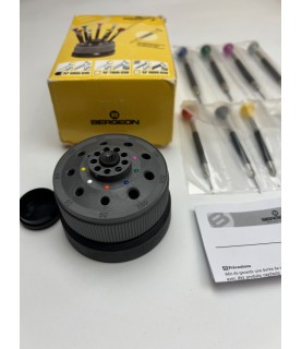 Bergeon 6899-S09 Ergonomic Screwdriver Set, Rotating Base, Open Package, Sold As Is, See Photos