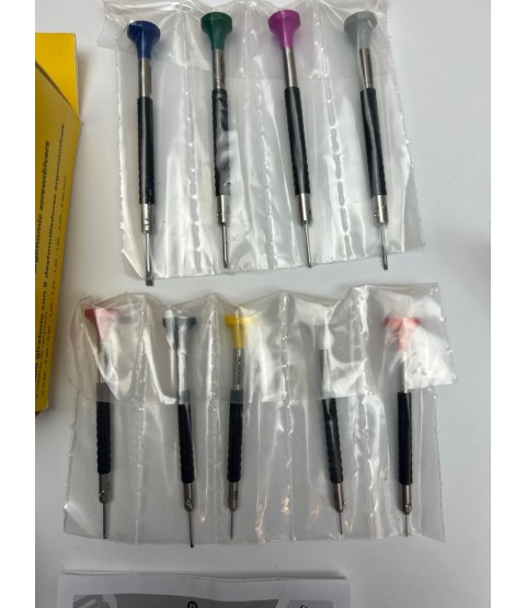 Bergeon 6899-S09 Ergonomic Screwdriver Set, Rotating Base, Open Package, Sold As Is, See Photos Bergeon 6899-S09 Ergonomic Screwdriver Set, Rotating Base, Open Package, Sold As Is, See Photos