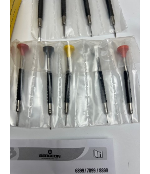 Bergeon 6899-S09 Ergonomic Screwdriver Set, Rotating Base, Open Package, Sold As Is, See Photos Bergeon 6899-S09 Ergonomic Screwdriver Set, Rotating Base, Open Package, Sold As Is, See Photos