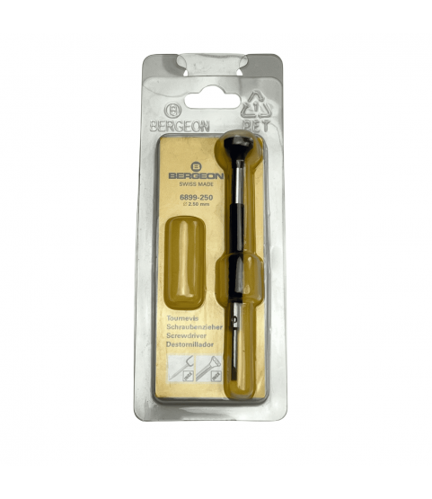 Bergeon Professional Watchmaker's Screwdriver, 2.50 mm Ergonomic Head
