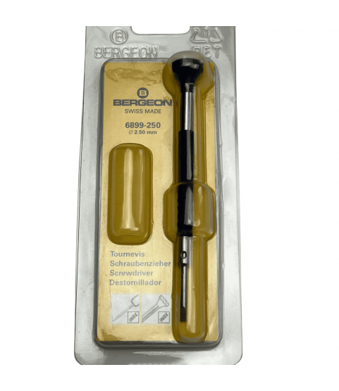 Bergeon Professional Watchmaker's Screwdriver, 2.50 mm Ergonomic Head Bergeon Professional Watchmaker's Screwdriver, 2.50 mm Ergonomic Head