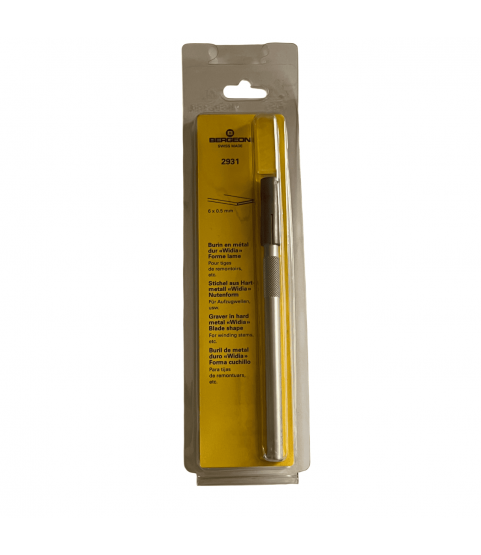 Bergeon Widia Chisel with Hard Metal Blade, 6 mm x 0.5 mm Bergeon Widia Chisel with Hard Metal Blade, 6 mm x 0.5 mm