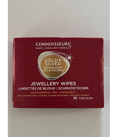 Damaged packaging: Connoisseurs Jewellery Wipes - Dry Cleaning Cloths for Gold and Precious Stones