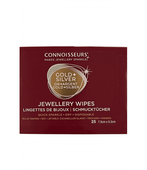 Damaged packaging: Connoisseurs Jewellery Wipes - Dry Cleaning Cloths for Gold and Precious Stones