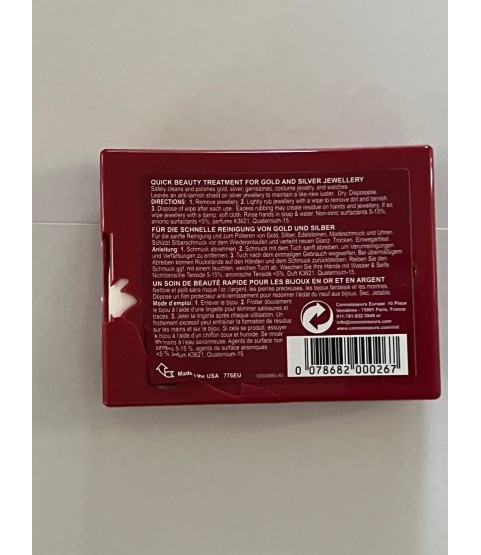 Damaged packaging: Connoisseurs Jewellery Wipes - Dry Cleaning Cloths for Gold and Precious Stones Damaged packaging: Connoisseurs Jewellery Wipes - Dry Cleaning Cloths for Gold and Precious Stones
