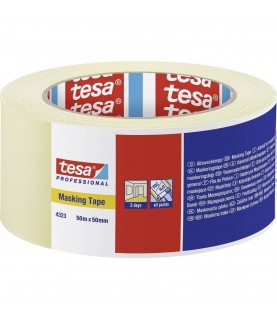 Tesa 4323 Tesakrepp Standard Masking Tape, Beige, 50 mm x 50 m
