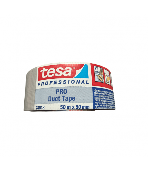 Tesa Pro Duct Tape, Grey, 50 m x 50 mm Tesa Pro Duct Tape, Grey, 50 m x 50 mm