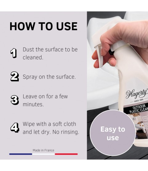 Hagerty Outdoor Plastic Cleaner Spray for Garden Furniture, 500 ml