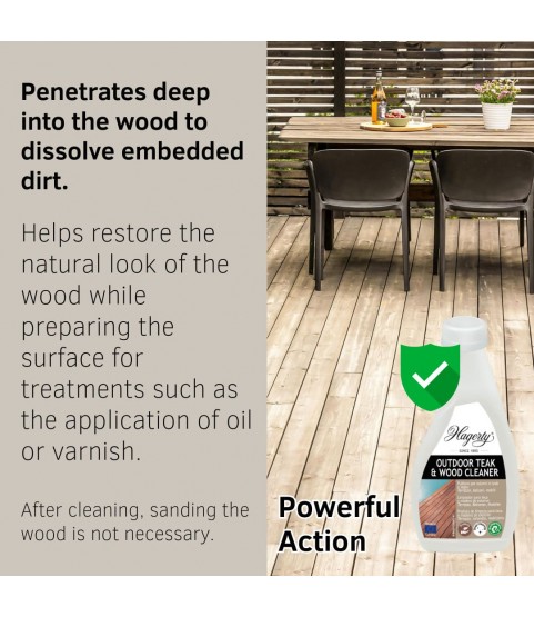 Hagerty Outdoor Teak & Wood Cleaner - 500 ml Hagerty Outdoor Teak & Wood Cleaner - 500 ml