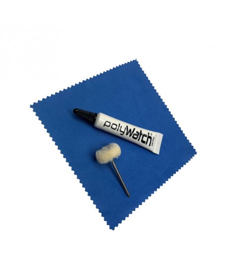 PolyWatch Plastic Crystal Polish Kit with Cloth and Brush