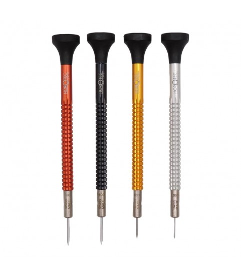 Horotec MSA01.020-F Watchmaker Screwdriver Set - 4 Precision Tools (0.60-1.20mm)