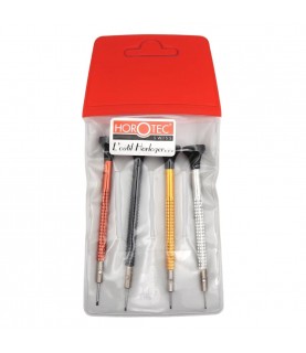 Horotec MSA01.020-F Watchmaker Screwdriver Set - 4 Precision Tools (0.60-1.20mm) Horotec MSA01.020-F Watchmaker Screwdriver Set - 4 Precision Tools (0.60-1.20mm)