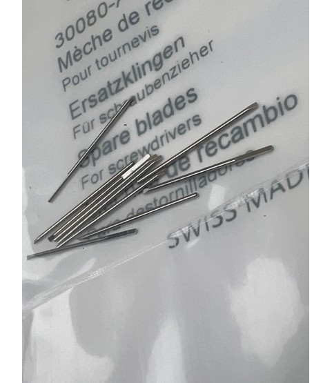 Bergeon 30080-A-10 DI 0.60 mm Steel Screwdriver Blades – Pack of 10