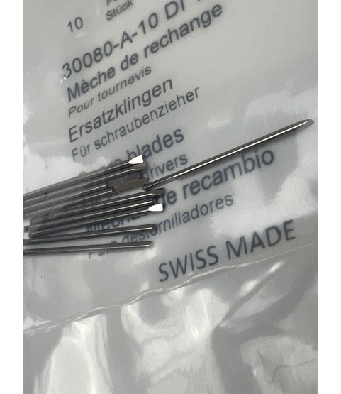 Bergeon 30080-A-10 DI 1.00 Steel Screwdriver Blades - Pack of 10