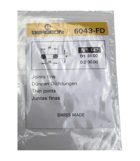 Bergeon No. 147 Rubber O-Ring Gaskets - Pack of 2 Bergeon No. 147 Rubber O-Ring Gaskets - Pack of 2