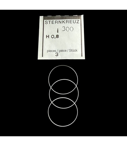 Boley I-Gaskets for Watch Crystals - 30.00 x 29.30 x 0.80mm, Pack of 3 Boley I-Gaskets for Watch Crystals - 30.00 x 29.30 x 0.80mm, Pack of 3